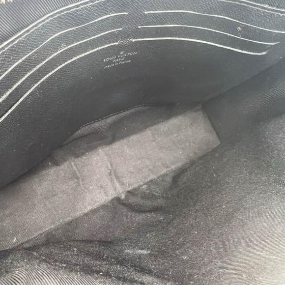 Louis Vuitton Pochette Rope Voyage Blue Black Damier Graphite Canvas Weekend - Picture 11 of 12